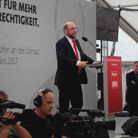 Martin Schulz auf dem pol. Aschermittwoch in Vilshofen.
